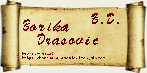 Borika Drašović vizit kartica
